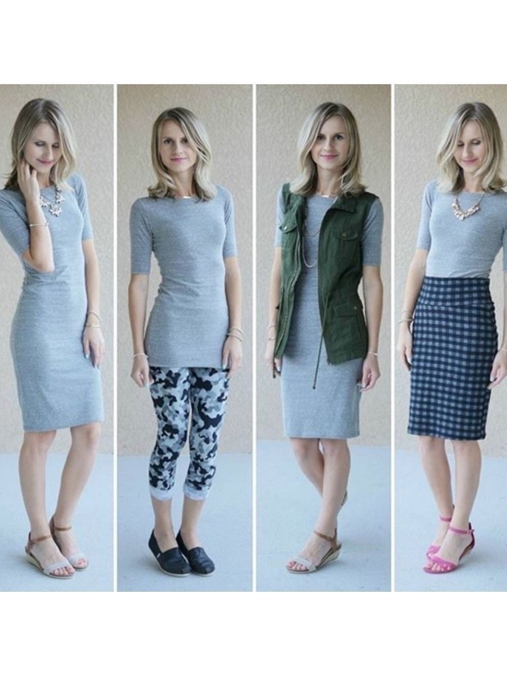 Lularoe Heathered Gray Slub Knit Midi Julia Dress XXS